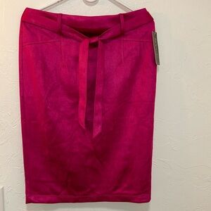 NYCC elegant faux suede pink pencil skirt
